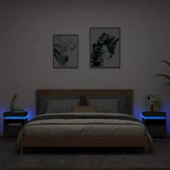Outlet Yöpöydät LED-valoilla 40x39x48,5 cm, eri värejä ja pakkauskokoja (33073) Huonekalut