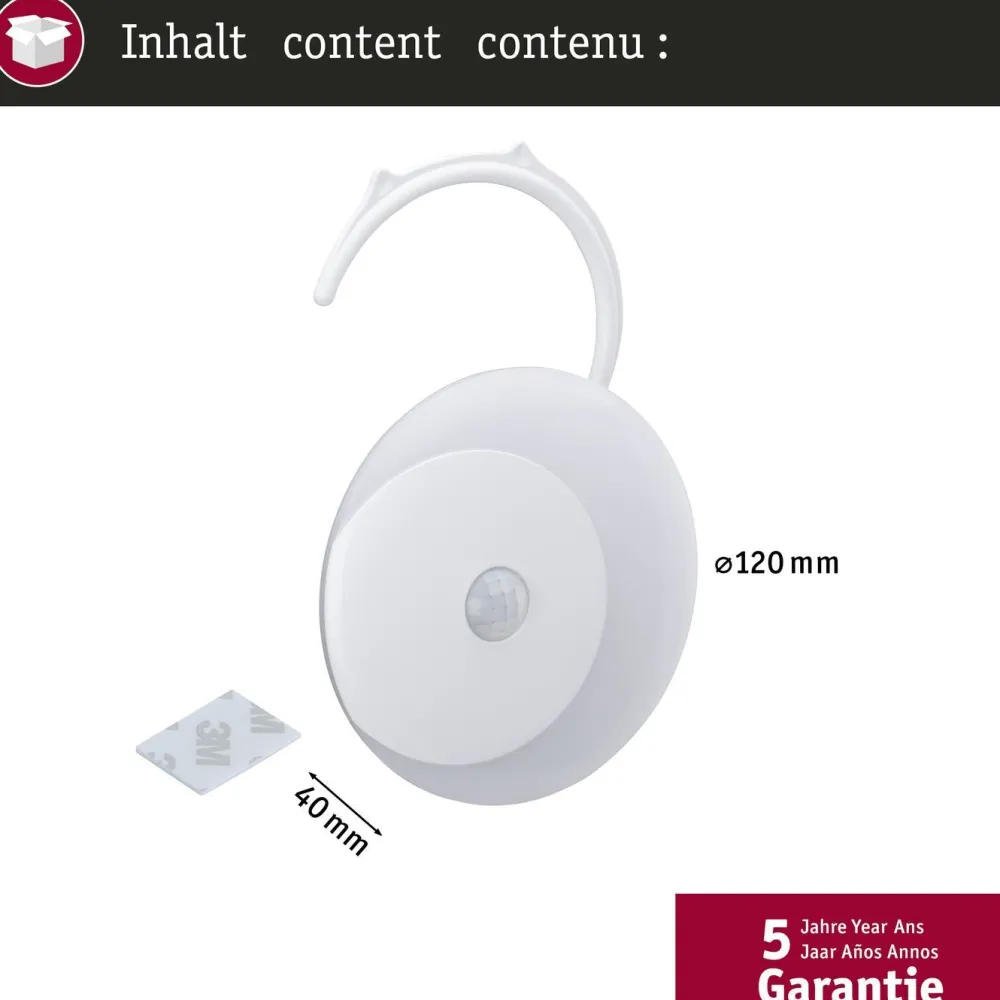 Yövalo Viby, 3000K, 40lm, liiketunnistin, hämärätunnistin*Paulmann Sale